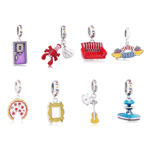 <span class=keywords><strong>Charm</strong></span> Pendente in Argento Sterling 925 della Popolare Serie TV <span class=keywords><strong>Friends</strong></span>, Compatibile con Bracciali e Collane Originali, per Creazione di Gioielli Fai-da-Te - Product Image 1