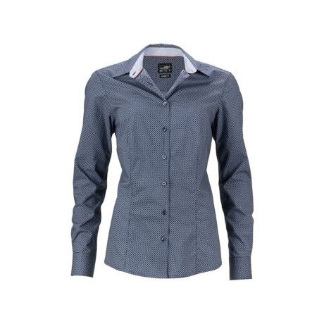 Ladies' 'Diamonds' Shirt Classic Fashionable Minimal All-Over Print Silk Cotton Free Size Woven Clothing for Autumn Season Short