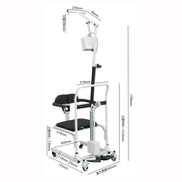Chaise de toilette électrique de transfert pour patients handicapés et paralysés, avec roues, pour les soins à domicile