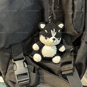 Chấp nhận tùy biến bán buôn tay dệt Crochet đồ chơi huskies Keychain Mặt dây chuyền Crochet móc quà Tặng trẻ em cho - Product Image 6