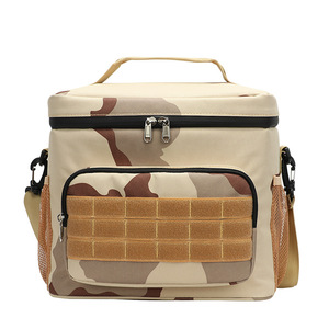 Bolsa Térmica Impermeable de Camuflaje Cuadrada 300D de Moda al por Mayor, Duradera, de Oxford, con Asas para Entrega de Alimentos, Trabajo y Oficina - Product Image 1