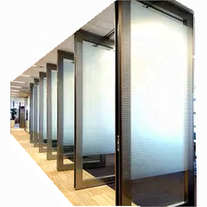 Movable Sliding <strong>Operable</strong> <strong>Partition</strong> Wall Utilize Double Glazed Glass Folding Divider - Product Image 1
