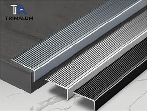 Profilo a L in lega di alluminio antiscivolo <span class=keywords><strong>per</strong></span> bordi di gradini, <span class=keywords><strong>per</strong></span> <span class=keywords><strong>piastrelle</strong></span>, marmo, gradini metallici, copertura <span class=keywords><strong>per</strong></span> gradini dritti e protezione angolare - Product Image 2