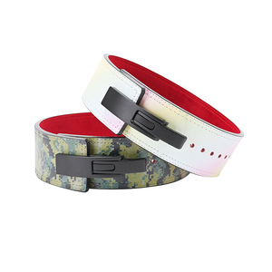 Custom Logo Fitness Waist <b>Belt</b> for Men 10 MM Camo Cowhide Material Powerlifting Weightlifting Lever Weight Lifting Back Support - Product Image 3