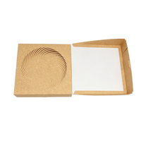 Boîte d'emballage personnalisée en carton écologique pour assiettes, avec découpe spirale, en papier kraft, pour vaisselle en céramique et fêtes