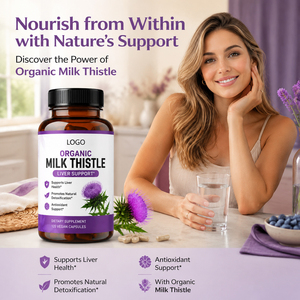 Capsules d'extrait de chardon-Marie biologique - Complément alimentaire à base de plantes pour la santé du foie, végétalien, sans gluten, sans produits laitiers, riche en fibres, 1 capsule par jour - Product Image 3