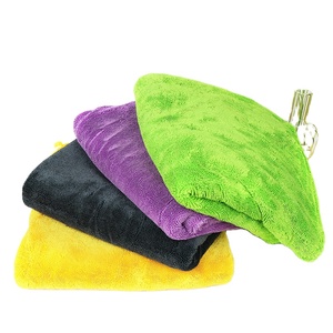 <span class=keywords><strong>Serviette</strong></span> sèche de lavage de voiture en microfibre violet à boucle torsadée 1400gsm 60x90 <span class=keywords><strong>cm</strong></span> 1400gsm tissu sans bord à séchage rapide tissu épaississant non pelucheux - Product Image 4