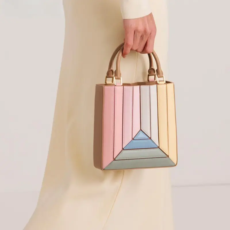 2023 Mode bolsos para mujer Designer Taschen Klassische handgemachte Damen Umhängetasche Bunte Nähte Luxus Handtaschen für Frauen