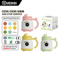 Tasse à eau électrique à double paroi Yuedisi 400ML en acier inoxydable, tasse à eau chaude électrique portable, bouilloire électrique portable pour voiture et voyage