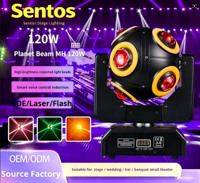 Lumière de scène d'ambiance colorée pour fête, barre lumineuse LED à faisceau planétaire contrôlée par le son, club disco, tête mobile rotative, lumière 110-220V