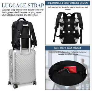 Ryanair Cabin Flight Bag Mochila antirrobo de moda Cremallera Impermeable Oxford Equipaje de viaje Bandolera <span class=keywords><strong>40x20x25</strong></span> Carry - Product Image 3