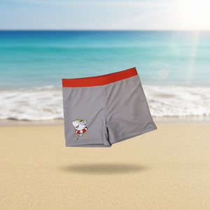 HDJ Pantalones cortos de baño para mujer, color gris, con dibujos de tiburones, cintura elástica, transpirables, talla 4/6 6/8 8/10 10/12 - Product Image 2