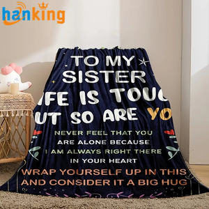 Ehanking Envelope Printed Flannel Blankets to My Sister for Birthday Christmas Gift Blanket Warm Cozy Soft <b>Throw</b> Blankets - Product Image 5