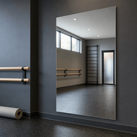 Miroir de gym extra large incassable, bord poli, 5 mm 6 mm, miroir de sécurité argenté sans cuivre pour la maison, la salle de sport, le studio de danse