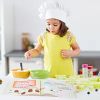 रंग और कुक बुक के लिए युवा रसोइये कुक अपने बच्चों करने के लिए सीखना होगा कि 40 + व्यंजनों