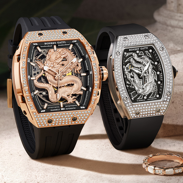 Bonest Gatti Luxury Mechanical Automatic Wrist Watch Fashion Multi-color Watch Dial Mechanical Watches Wrist for Women BG3005