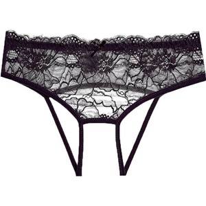 String sexy à entrejambe ouvert, culotte en dentelle transparente, culotte intime chaude et sexy - Product Image 4