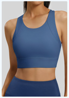 Soutien-gorge de sport écologique respirant et très élastique avec bretelles pour femme, dos nu, maintien élevé, idéal pour le yoga