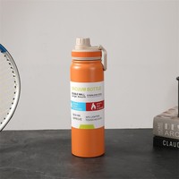Bouteille d'eau isotherme portable grande capacité, gobelet en acier inoxydable, thermos à vide, tasse thermos