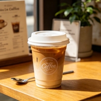 Gobelet jetable en plastique PET PP compostable avec couvercle 12 oz 16 oz 20 oz 24 oz pour emballage de restaurant