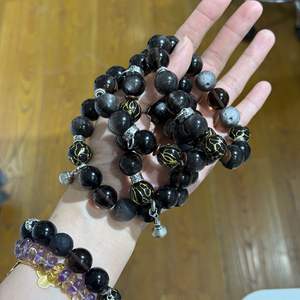 Nueva Pulsera de Obsidiana Plateada <span class=keywords><strong>Original</strong></span> para Mujer, Estilo Fresco con Cuentas, <span class=keywords><strong>Regalo</strong></span> - Product Image 4