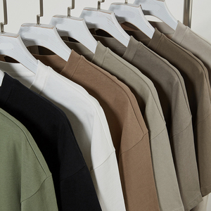 T-shirts pour hommes en maille de créateur, écologiques, imprimés sur mesure, grammage lourd, grandes tailles, style streetwear, motif lettres - Product Image 4