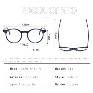 ใหม่ล่าสุดแฟชั่น Acetate ป้องกันแสงสีฟ้ากรอบแว่นตาผู้หญิงแว่นตาสําหรับชายสี่เหลี่ยมผืนผ้าแว่นตา - Product Image 3