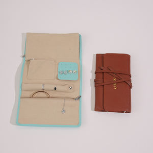 Leather Portable Jewelry Storage Bag - Customized Organizer for Daily Accessories & Small Jewelry Pieces - Product Image 4