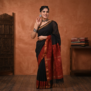 Sari en soie MAHESWARI pour les occasions de mariage - Product Image 3