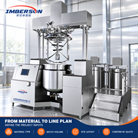 Ligne de production cosmétique clé en main IME-D 3000-5000L avec automatisation PLC, réservoirs, tuyauterie, remplissage, connexion, émulsifiant sous vide