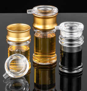 Logo personalizzato trasparente vuoto salsa di soia aceto bottiglia di olio acrilico tavolo condimento bottiglia di vetro con coperchio in plastica - Product Image 6
