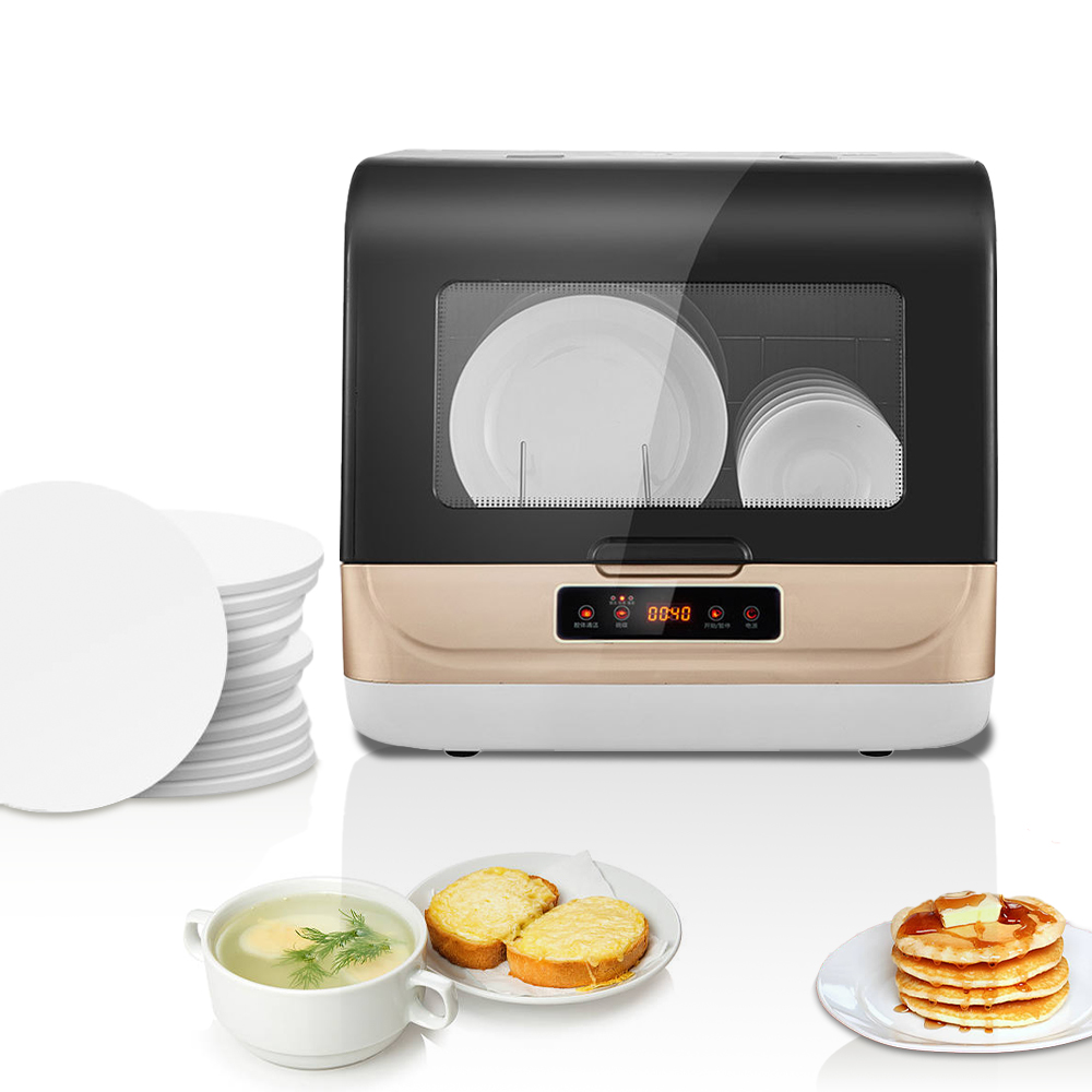 Automatic 1200W 110V 220V Smart Dishwasher Household Multifunctional Desktop Household Integrated Mini Dishwasher for Kitchen