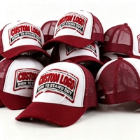 Casquette de camionneur vintage pour femme, effet vieilli, avec logo brodé 3D personnalisé, en maille, style streetwear, vente en gros