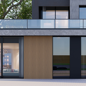 <span class=keywords><strong>Panel</strong></span> de Pared Exterior de WPC, Tablero Compuesto para Fachada, Revestimiento de WPC Impermeable y Resistente a la Intemperie para Decoración Exterior de Casa - Product Image 4