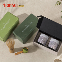 Coffret cadeau de thé matcha Tianhui personnalisé 100g 150g, emballage en papier pliable, boîte à courrier, boîtes cadeaux en carton ondulé
