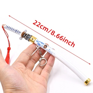 Jeu VALORANTS Mini <span class=keywords><strong>Katana</strong></span> Jouet Épée en Alliage de Zinc, Porte-clés Décorations Artisanales, 22cm - Product Image 4