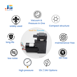 Mini pompe à piston haute pression et haut débit 40L/min 6.5bar 12V 24V Moteur sans balais pour levage sous vide Appareils médicaux Échantillonnage d'air - Product Image 5