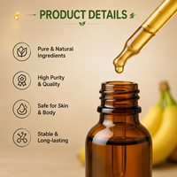 Huile essentielle de banane fraîche écologique, parfum longue durée pour bougies parfumées, vaporisateurs d'ambiance, pot-pourri et formules chimiques