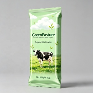 Wholesale Customized Back Heat Seal Plastic Packaging Bags Food Safe Mylar Laminated Single Serve <strong>Sachet</strong> for <strong>Milk</strong> Powder Pouches - Product Image 2