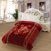Precio al por mayor de fábrica, cama térmica personalizada, sofá, Manta lisa en relieve, mantas Raschel de poliéster para invierno