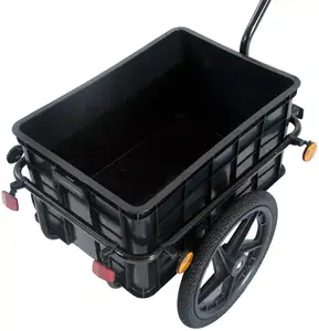Remorque de vélo avec cadre en acier, véhicule de Transport utile pour 2 roues, remorque masculine de bicyclette, véhicule