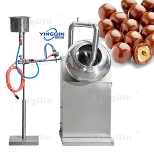 Automatico cioccolato popcorn mandorle zucchero noci di arachidi dragee macchine di rivestimento in acciaio inox