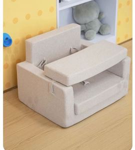 Sofá de tela para bebé, asiento de suelo anticaída para bebés, silla de soporte suave para niños pequeños, cojín para actividades, alimentación y sala de estar - Product Image 4