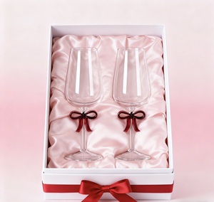 Copa de <span class=keywords><strong>Vino</strong></span> Tinto Transparente de Alta Calidad con Forma de Lazo Creativo, Juego de Copas de Champán - Product Image 5