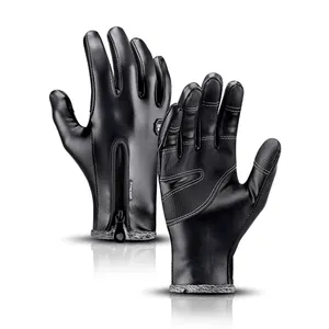 New Winter Fashion High Quality Leather Gloves Breathable PU Leather Gloves