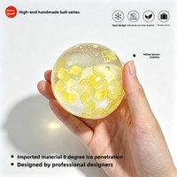 Balle sensorielle anti-stress en caoutchouc translucide à montée lente, faite à la main, esthétique, pour garçons