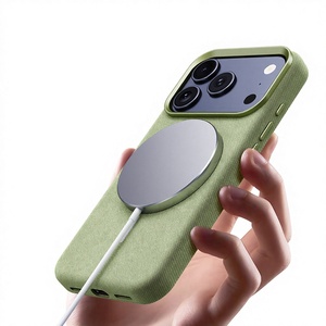 Flannel Fabric Magnetic Full Wrap <b>Camera</b> Protect Lens Protection Anti-Shock Mobile Phone Cases For iPhone 16 Pro Max Shockproof - Product Image 2