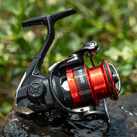 Moulinet de pêche LINNHUE Spinning Reel LR1000-4000 3+1BBS, rapport de transmission 5.2:1, bobine profonde, avec dispositif d'alarme