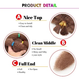 <span class=keywords><strong>Extension</strong></span> per <span class=keywords><strong>Capelli</strong></span> Corti Marley Afro Kinky Twist Crochet per Donne, Fibra Sintetica Nera Facile da Acconciare - Product Image 4