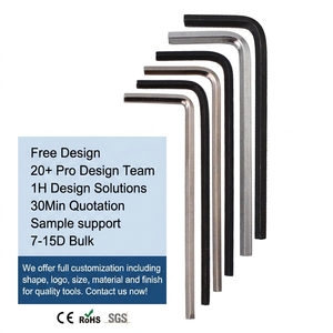Chiave esagonale a L in acciaio legato nero da 1/20, 1/16, 5/64, 3/32, 1/8, 5/32, 3/16, 7/32, 1/4 di pollice - Product Image 1